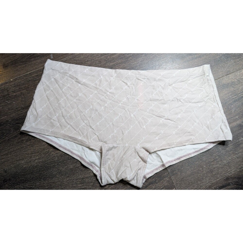 Victoria's Secret PINK Cotton Shortie Panty  Pink w Logo Script XXL (322D)